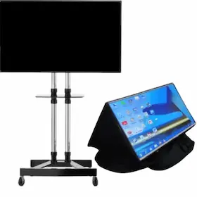 LED TV standing beroda pameran expo